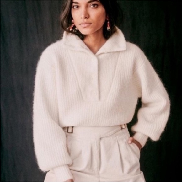 Sezane Sweaters - GUC. Gorgeous Soft Warm Luxurious Sezane Sweater in White. Winter wonderful.